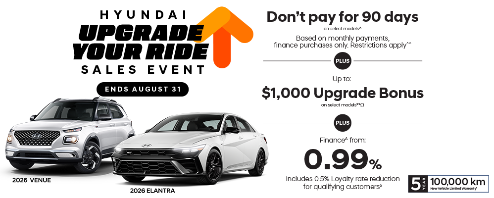 Upgrade Your Ride Sales Event - August 31