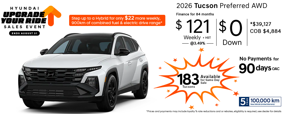 2026 Tucson Preferred AWD - Upgrade Your Ride -Sales-Event-