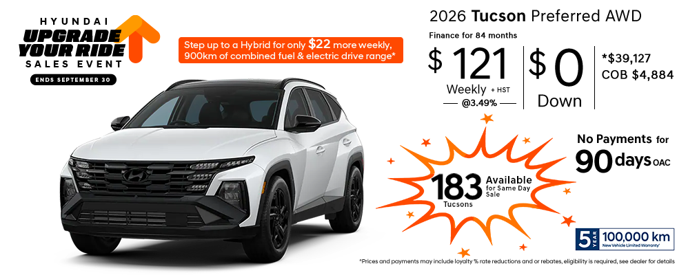 2026 Tucson Preferred AWD - Upgrade Your Ride -Sales-Event-
